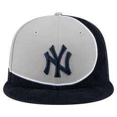 Navy/Gray New York Yankees New Era Retro Split Corduroy Snapback Hat