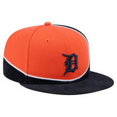 Navy/Orange Detroit Tigers New Era Retro Split Corduroy Snapback Hat