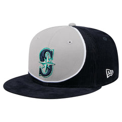 Navy/Gray Seattle Mariners New Era Retro Split Corduroy Snapback Hat