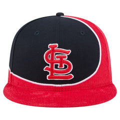 Red/Navy St. Louis Cardinals New Era Retro Split Corduroy Snapback Hat
