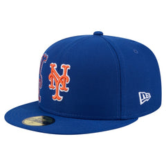 Royal New York Mets New Era Yarn Stitch 59FIFTY Fitted Hat