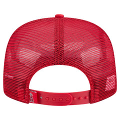 Red Los Angeles Angels New Era Retro Satin Script Golfer Adjustable Hat