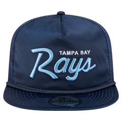 Navy Tampa Bay Rays New Era Retro Satin Script Golfer Adjustable Hat