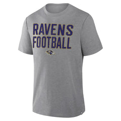 First Down Tribute Tri-Blend T-Shirt - Baltimore Ravens T-shirts