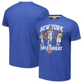 Josh Hart/Mikal Bridges/Jalen Brunson New York Knicks Homage Unisex Triple Threat Tri-Blend T-Shirt