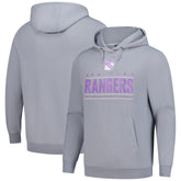 NHL New York Rangers Levelwear Hockey Fights Cancer Pulsar Off Season Tri-Blend Pullover Hoodie