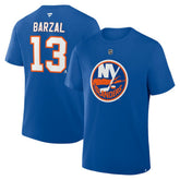NHL Mathew Barzal New York Islanders Fanatics Authentic Stack Name & Number T-Shirt