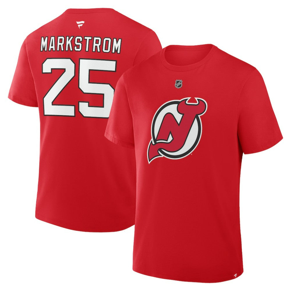 NHL Jacob Markstrom New Jersey Devils Fanatics Authentic Stack Name & Number T-Shirt