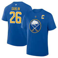 NHL Rasmus Dahlin Buffalo Sabres Fanatics Authentic Stack Name & Number T-Shirt