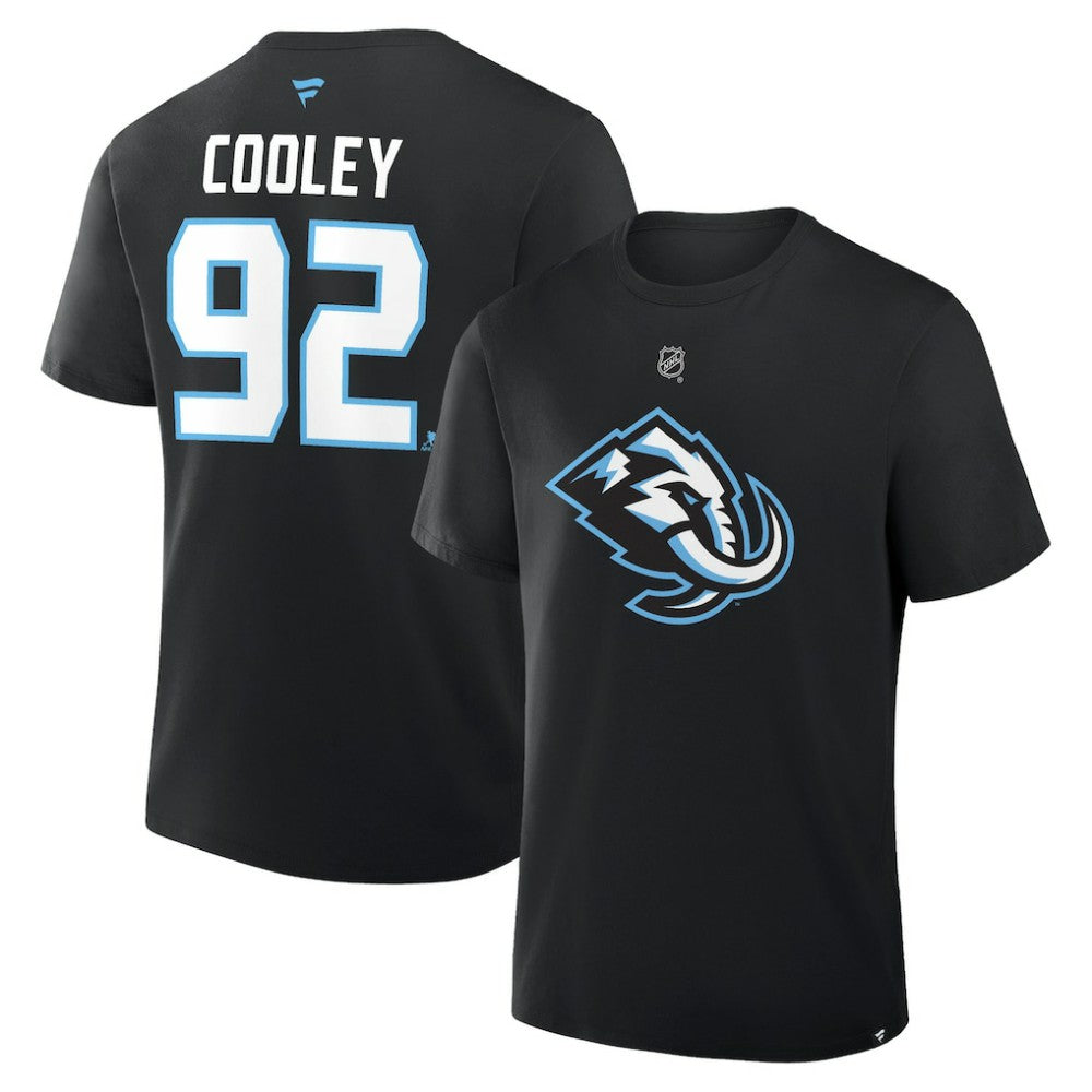 NHL Logan Cooley Utah Mammoth Fanatics Authentic Stack Name & Number T-Shirt