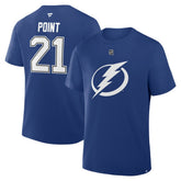 NHL Brayden Point Tampa Bay Lightning Fanatics Authentic Stack Name & Number T-Shirt