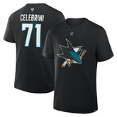 NHL Macklin Celebrini San Jose Sharks Fanatics Authentic Stack Name & Number T-Shirt