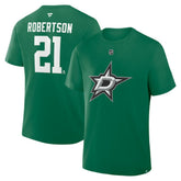 NHL Jason Robertson Dallas Stars Fanatics Authentic Stack Name & Number T-Shirt