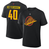 NHL Elias Pettersson Vancouver Canucks Fanatics Authentic Stack Name & Number T-Shirt