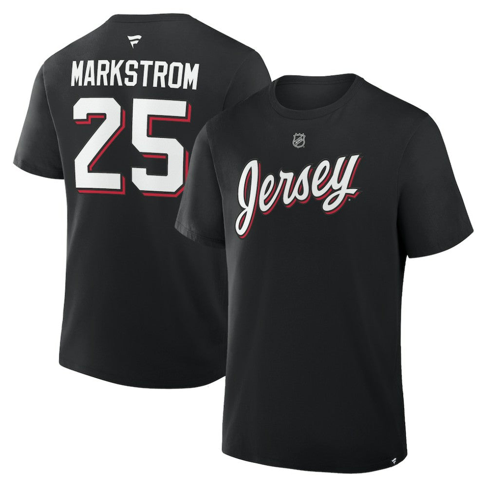 NHL Jacob Markstrom New Jersey Devils Fanatics Authentic Stack Name & Number T-Shirt