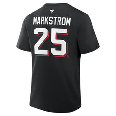 NHL Jacob Markstrom New Jersey Devils Fanatics Authentic Stack Name & Number T-Shirt