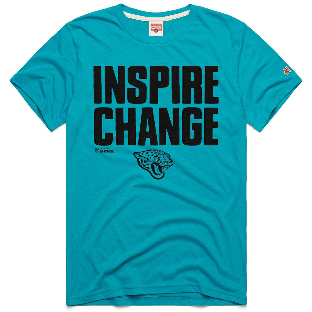 Homage Unisex 2024 Inspire Change Tri-Blend T-Shirt - Jacksonville Jaguars T-shirts