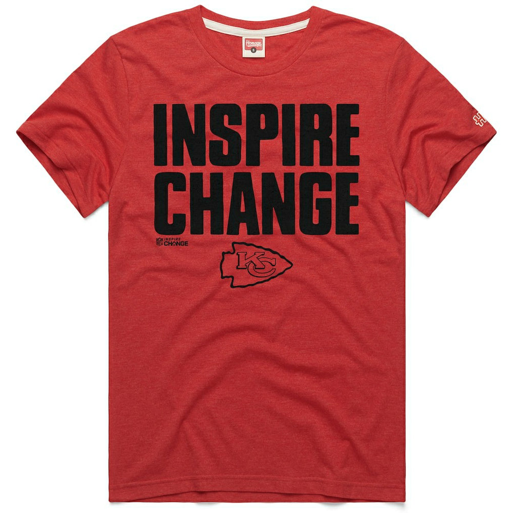 Homage Unisex 2024 Inspire Change Tri-Blend T-Shirt - Kansas City Chiefs T-shirts