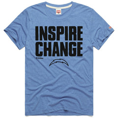 Homage Unisex 2024 Inspire Change Tri-Blend T-Shirt - Los Angeles Chargers T-shirts