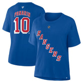 NHL Artemi Panarin New York Rangers Fanatics Women's Authentic Stack Name & Number T-Shirt
