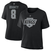 NHL Drew Doughty Los Angeles Kings Fanatics Women's Authentic Stack Name & Number T-Shirt