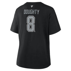 NHL Drew Doughty Los Angeles Kings Fanatics Women's Authentic Stack Name & Number T-Shirt