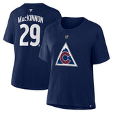 NHL Nathan MacKinnon Colorado Avalanche Fanatics Women's Authentic Stack Name & Number T-Shirt