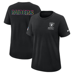 Women's 2025 NFL Crucial Catch Tri-Blend Dri-FIT T-Shirt - Las Vegas Raiders T-shirts