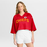 Women's Primetime Cropped Mesh Dri-FIT Fashion Jersey - Kansas City Chiefs Jerseys