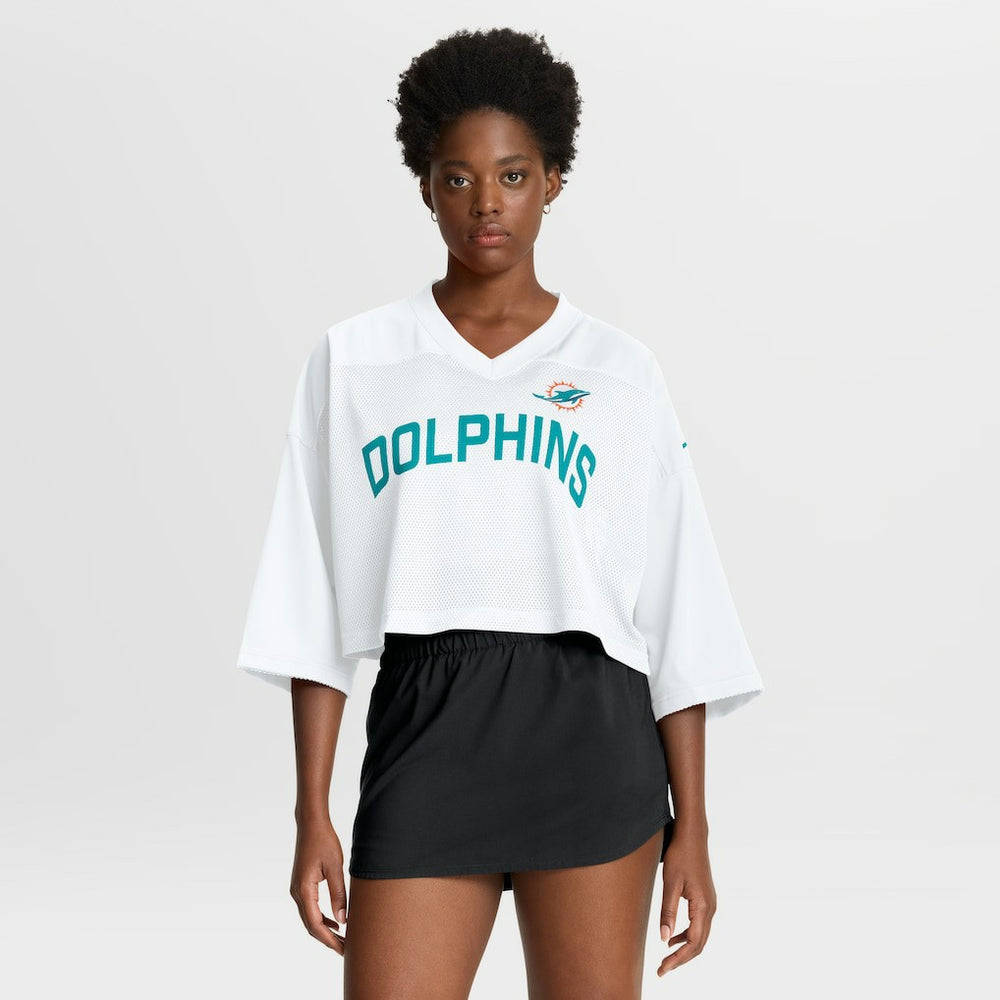 Women's Primetime Cropped Mesh Dri-FIT Fashion Jersey - Miami Dolphins Jerseys