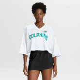 Women's Primetime Cropped Mesh Dri-FIT Fashion Jersey - Miami Dolphins Jerseys