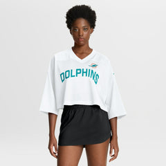 Women's Primetime Cropped Mesh Dri-FIT Fashion Jersey - Miami Dolphins Jerseys