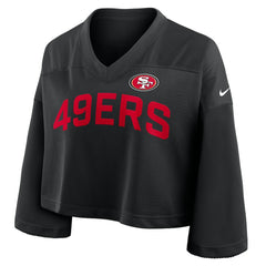 Women's Primetime Cropped Mesh Dri-FIT Fashion Jersey - San Francisco 49ers Jerseys