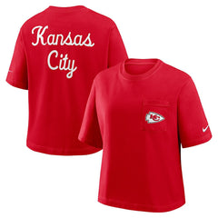 Women's Rewind Pocket Boxy T-Shirt - Kansas City Chiefs T-shirts