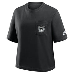Women's Rewind Pocket Boxy T-Shirt - Las Vegas Raiders T-shirts