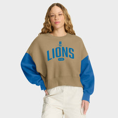 Women's Oversized Rewind Pullover Sweatshirt - Detroit Lions Pullover