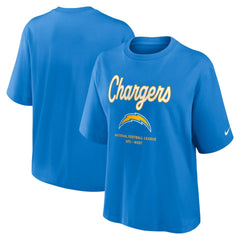 Women's Essential Script Relaxed Boxy T-Shirt - Los Angeles Chargers T-shirts