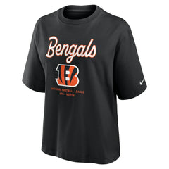 Women's Essential Script Relaxed Boxy T-Shirt - Cincinnati Bengals T-shirts