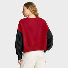 Women's Oversized Color-Block Pullover Sweatshirt - San Francisco 49ers Pullover