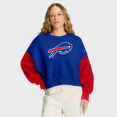 Women's Oversized Color-Block Pullover Sweatshirt - Buffalo Bills Pullover
