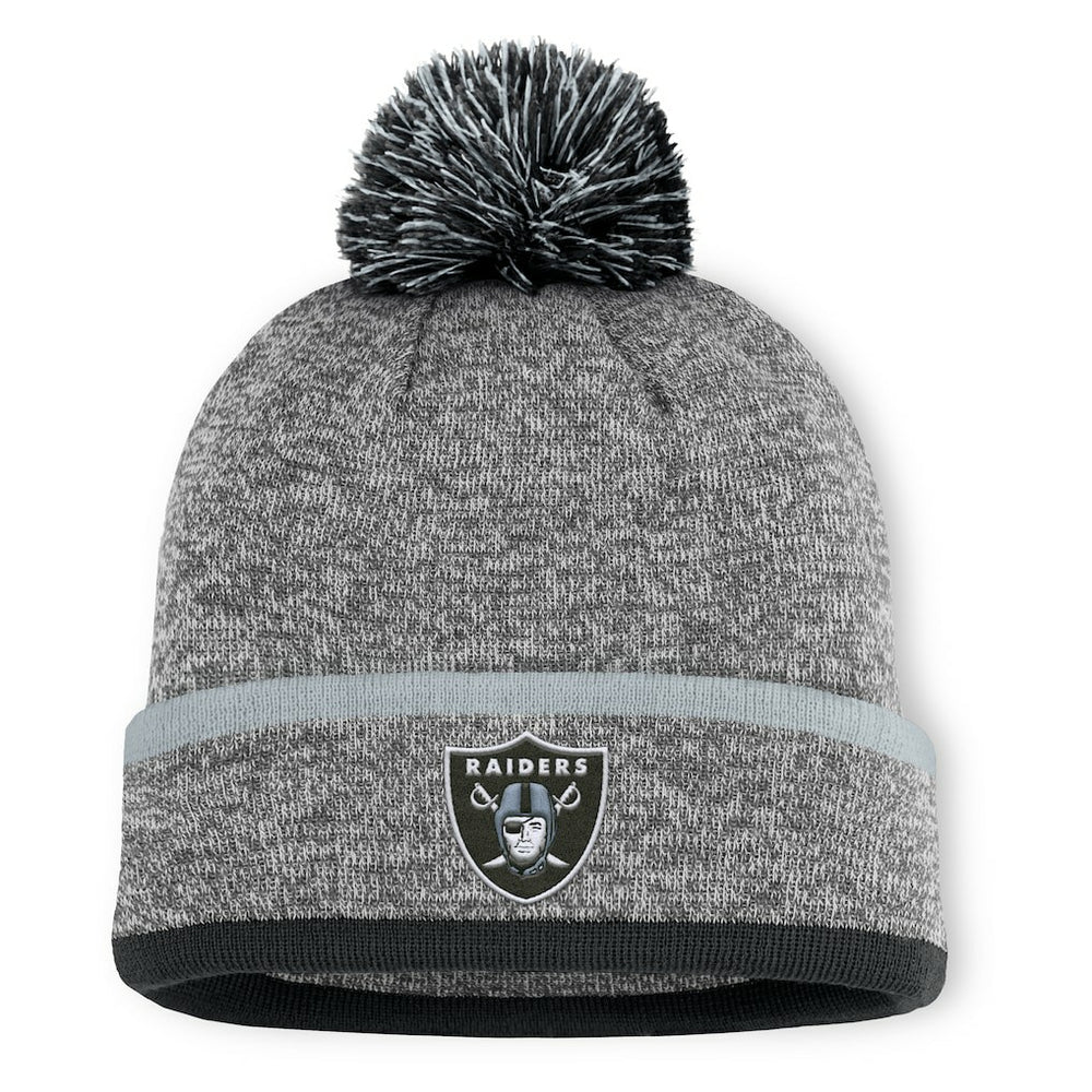 Motion Cuffed Knit Hat with Pom - Las Vegas Raiders Hats