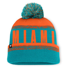 Play Action Cuffed Knit Hat with Pom - Miami Dolphins Hats
