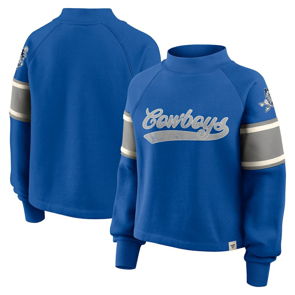 Oversized Hometown Toss Sweep Mock Neck Pullover - Dallas Cowboys Pullover