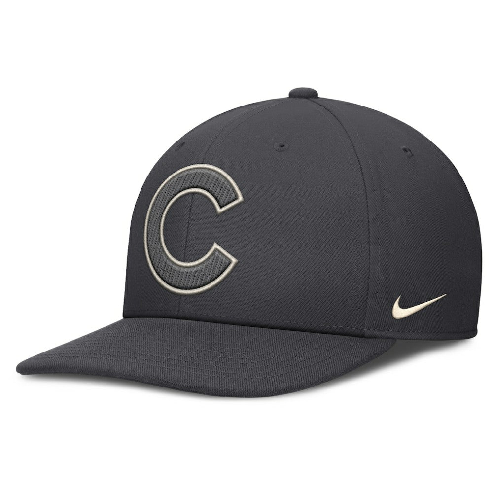 Anthracite Chicago Cubs Nike Statement Pro Snapback Hat