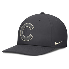 Anthracite Chicago Cubs Nike Statement Pro Snapback Hat
