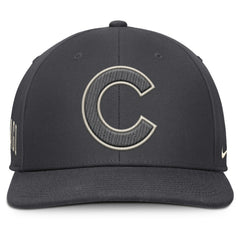 Anthracite Chicago Cubs Nike Statement Pro Snapback Hat