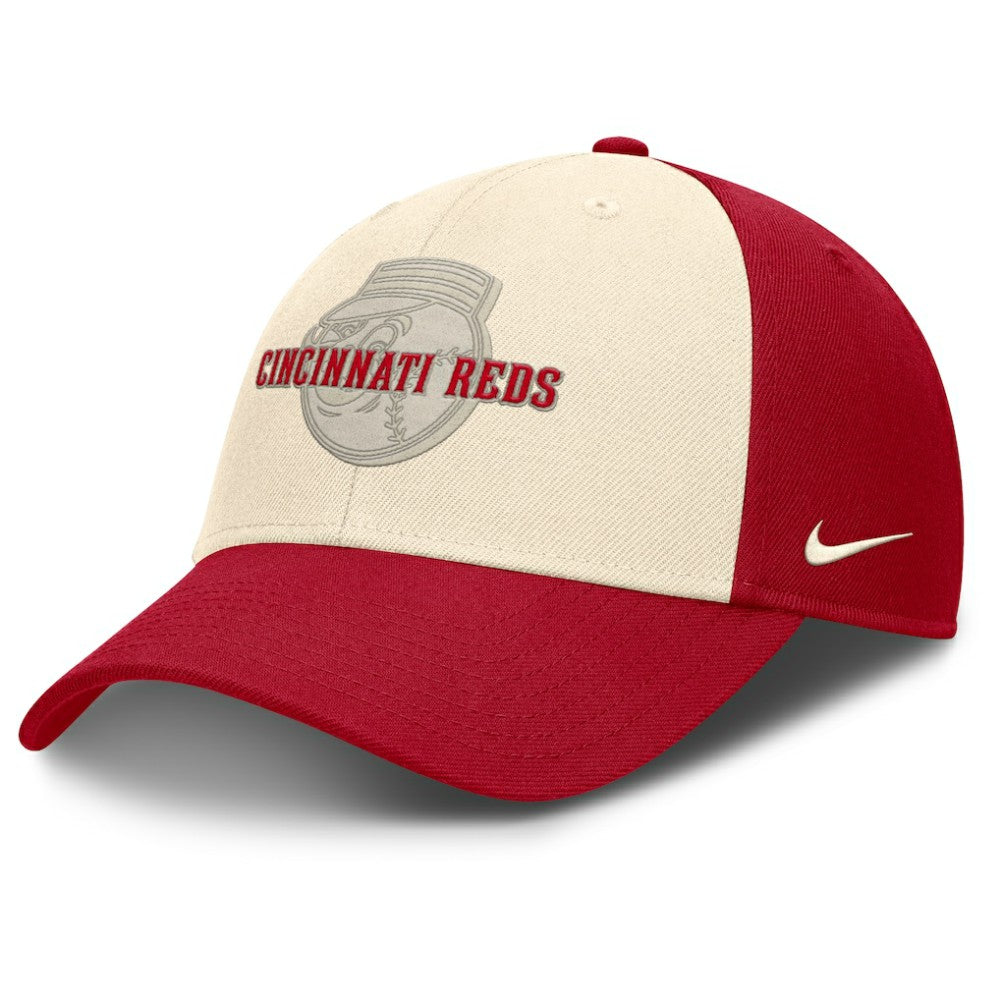 Red/Natural Cincinnati Reds Nike Statement Club Performance Adjustable Hat