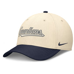 Natural/Navy Cleveland Guardians Nike Statement Rise Performance Flex Hat