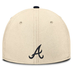 Natural/Navy Atlanta Braves Nike Statement Rise Performance Flex Hat