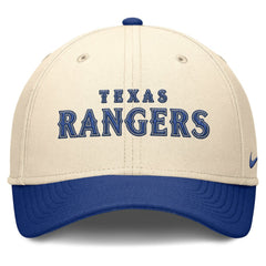 Natural/Royal Texas Rangers Nike Statement Rise Performance Flex Hat